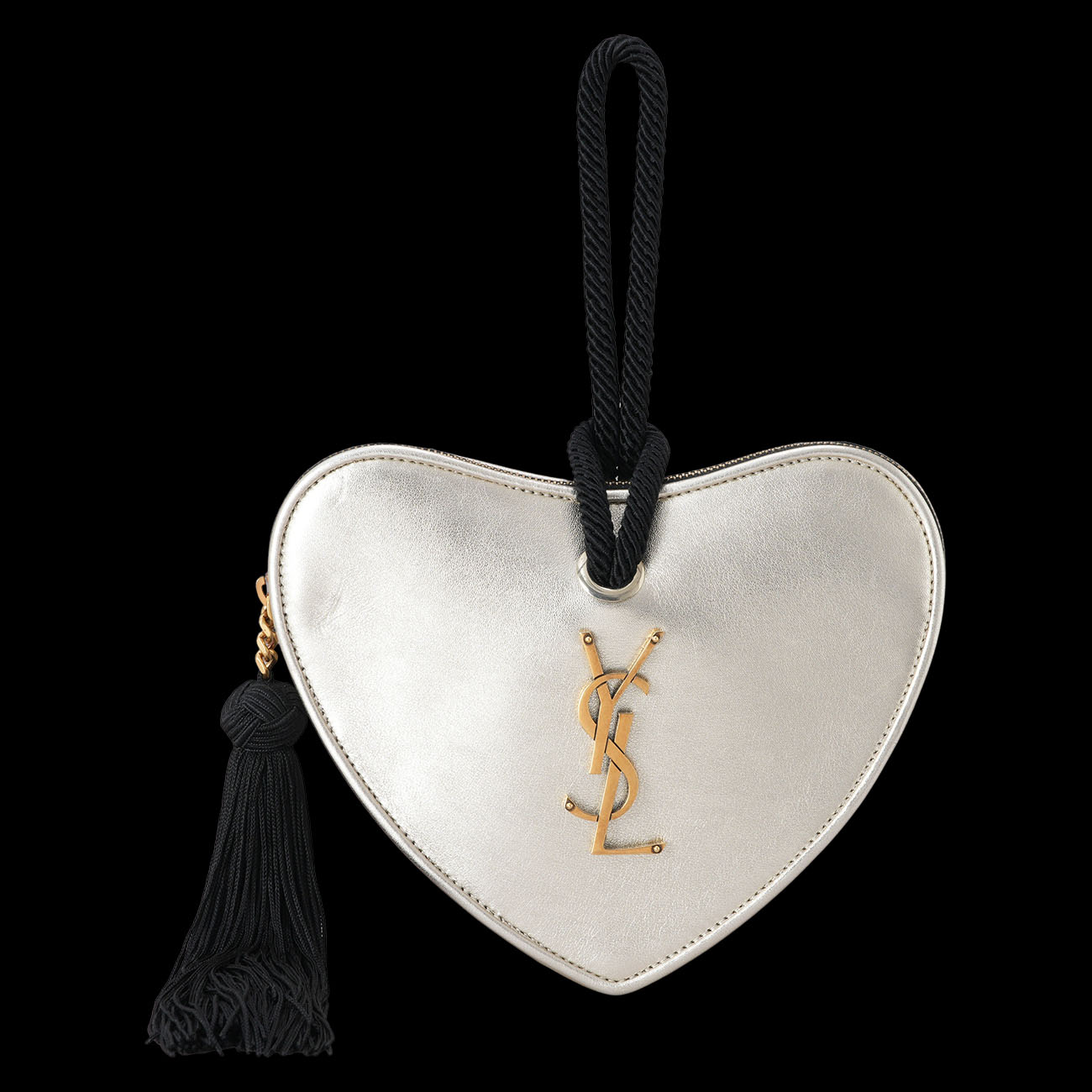 YVES SAINT LAURENT(USED)생로랑 584932 테슬 하트 클러치